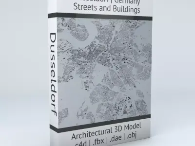 Dusseldorf Streets and Buildings 3D model