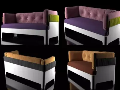 Koja sofa low 3D model