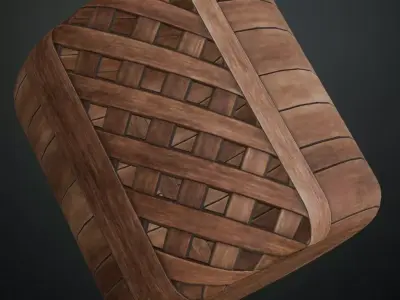 Classic Wooden Lattice Screen PBR Seamless Texture