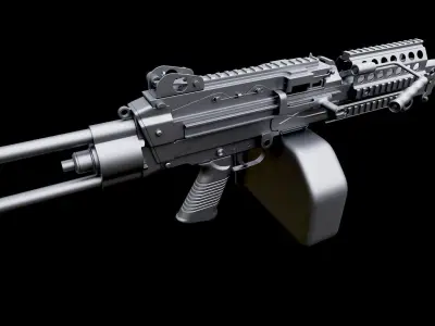 m249 custom 3D model