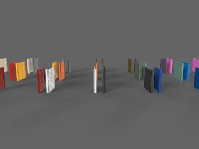 PBR Metal Gate C 3D Model Pack