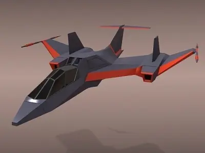 Lowpoly spaceship concepts 3D Model Pack