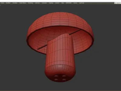 NORDIC MUSHROOM TABLE LAMP Low-poly 3D model