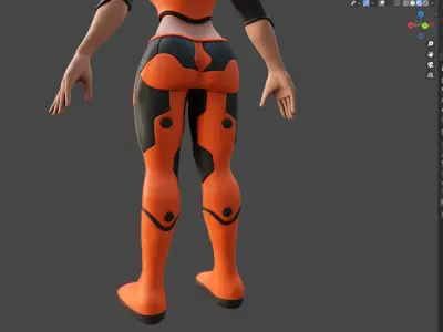 Scifi Girl Olivia - Blender - High Poly 3D model