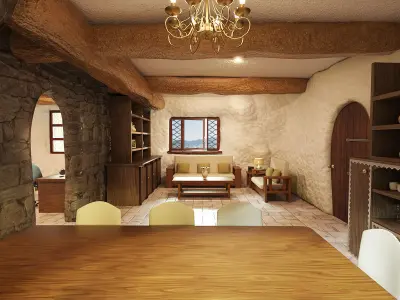 Snow White Cottage 3D model