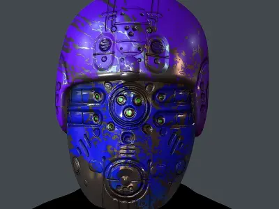 Gas mask helmet 3d model scifi Low-poly  Low-poly 3D model 529