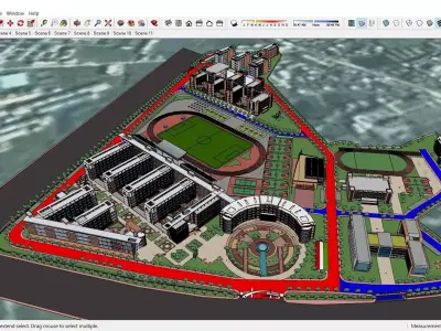 Sketchup School and University L7 3D model