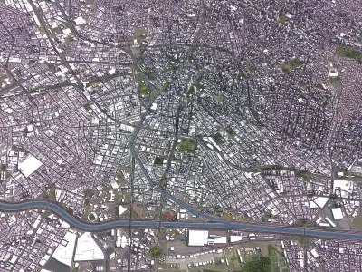 Sao Paulo - 3D City Model Low-poly 3D model
