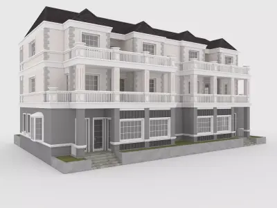 Villa 1 residential building 3D model