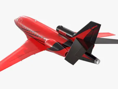  Business Jet Dassault Falcon 900 Red No Chassis 