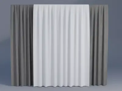 Curtain Low-poly 3D model 18