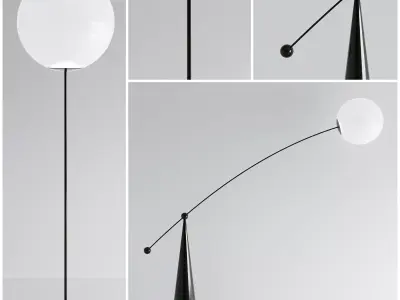 Opal Arc floor light and Opal Cone floor light 3D model