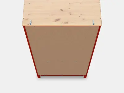 HEMNES Glassdoor cabinet with 3 drawers 2 Low-poly 3D model