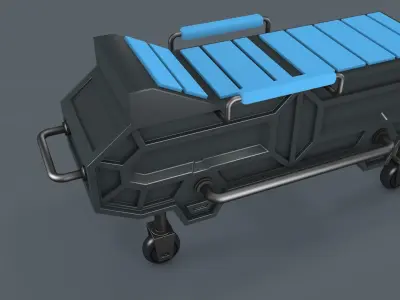 Sci Fi Bed 3D model buy
