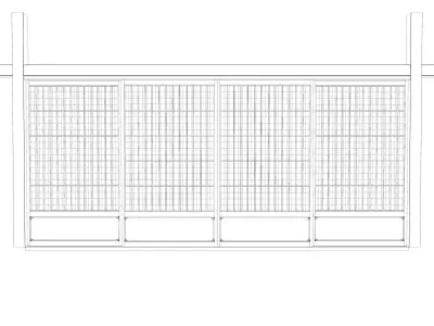 Japanese Classic Door 1 3D model