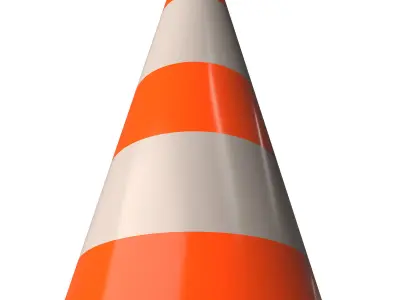 Traffic Cone Low-poly 3D model
