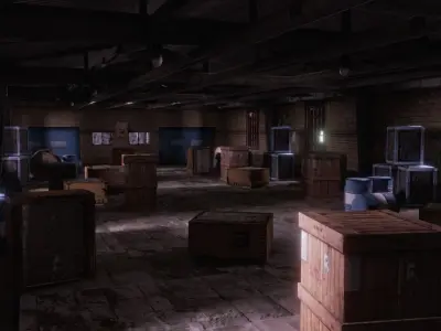 Warehouse 3D model industrial building 3D model