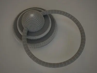 Furniture Door Handle Knob 3d model2 Low-poly 3D model