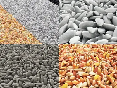 Pebble oval low n4 3D model