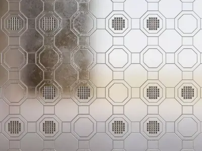 Silver Sci-Fi Metal Mesh Transparent PBR Seamless Texture