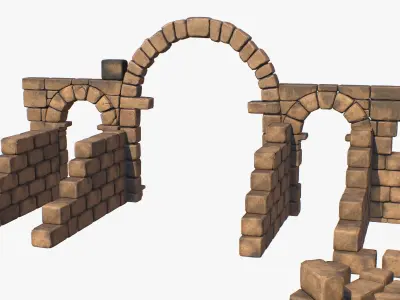 Roman Volubilis  Low-poly 3D model