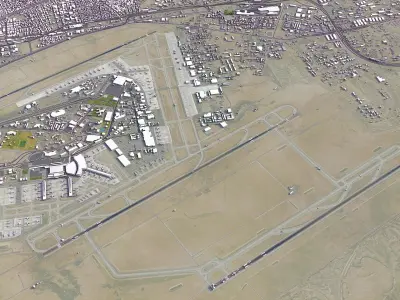 Cairo Airport Low-poly 3D model