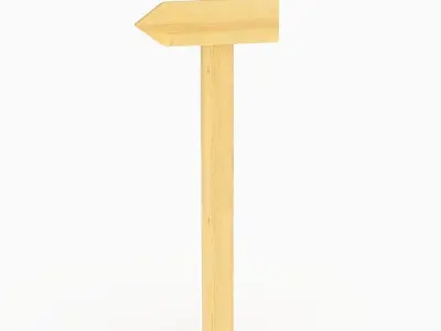 Wooden Sign Free 3D model