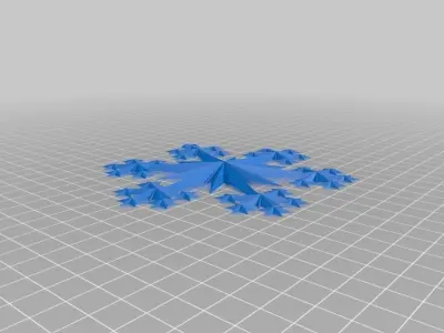 Star and Snowflake Star Ornament Free 3D print model