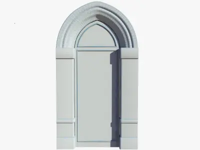 Medieval Door Low-poly 3D model