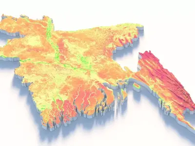 Bangladesh Country Terrain 3D model