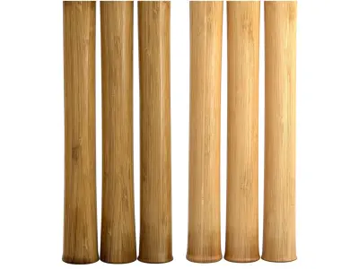 3 Realistic bamboo materials set Low-poly 3D model