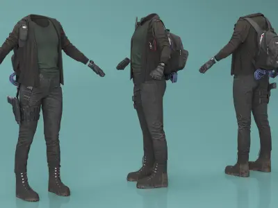  Female Tactical Outfit Dirty 