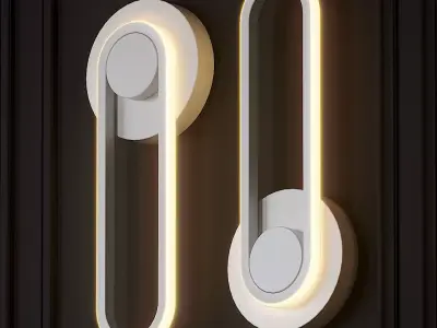 Modern Iron Wall Lamp 3D model