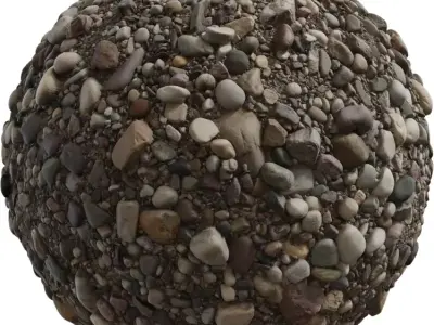 Realistic River Pebbles Ground Texture Texture