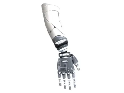 Robotic Arm subdivision Blender 3d model Low-poly 3D model