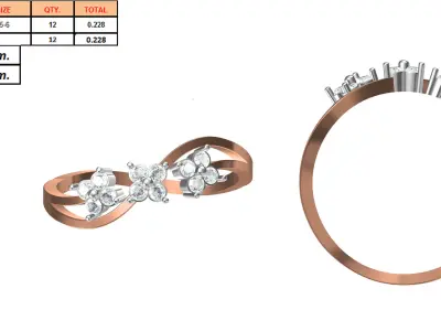 Light Weight Wedding Engagement Women Ring STL JCD Details 3D print model 6