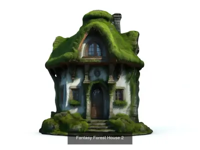 Fantasy Forest Houses 3D Model Pack