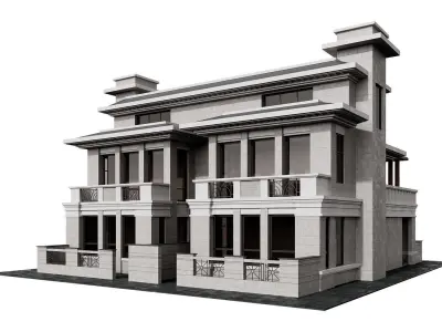 Villa Block 01 3D model