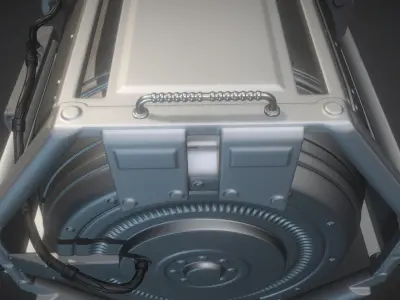 Emergency Backup Generator High Poly 3D model