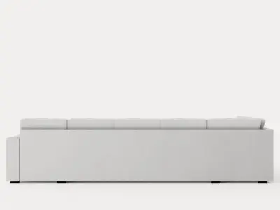 Crazy U Sofa Xl Divan Right Light Gray Low-poly 3D model