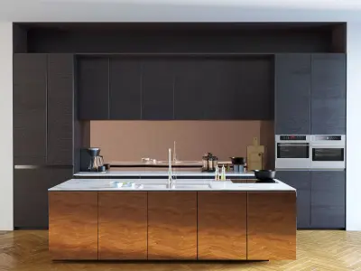 Black Kitchen 3D model