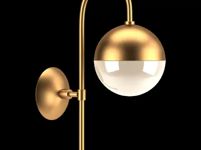 Contemporary foyer wall lighting 3D model