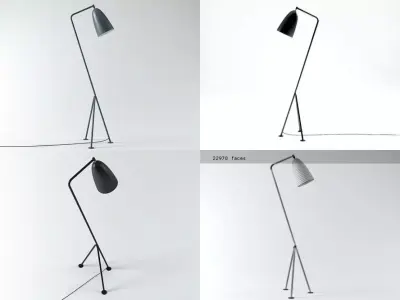 Grasshopper floor lamp 3D model