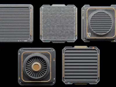 HyperVents V2  Low-poly 3D model