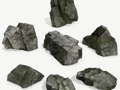 Rock Set 3 Low-poly 3D model