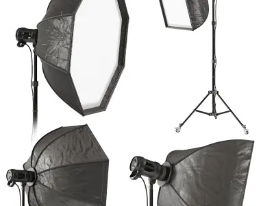 A set of equipment for a photo studio 3D model