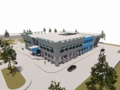 Futuristic Skyscraper-Building office-Modern office 3D model purchase
