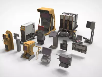 sci fi terminal 1 3D model