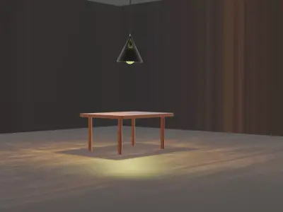 simple interior design by blender Low-poly 3D model
