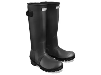 Wellington Boots Low-poly 3D model